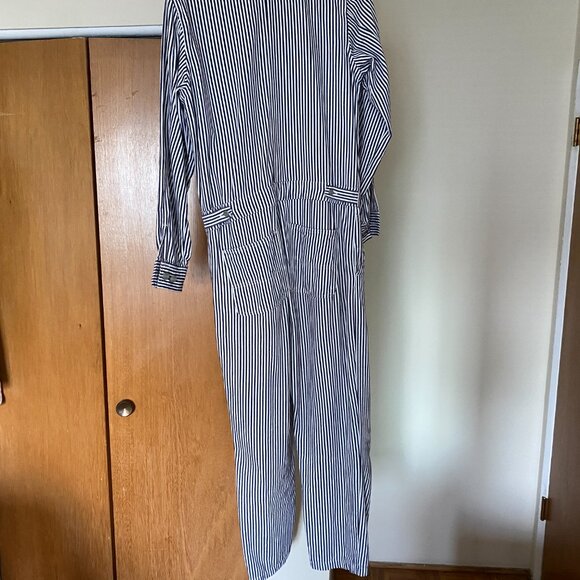 Carhartt Work In Progress Blue and White Striped Tara Coveralls - Picture 5 of 5